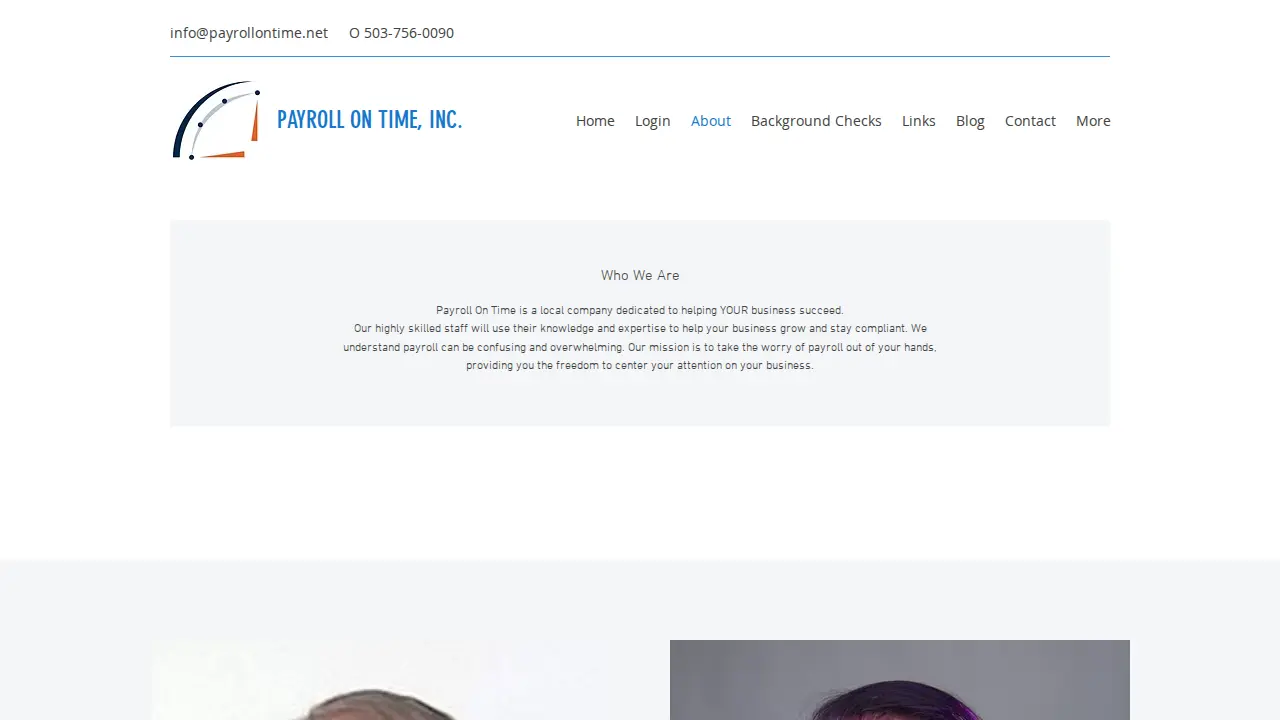 Payroll On Time, Inc. page