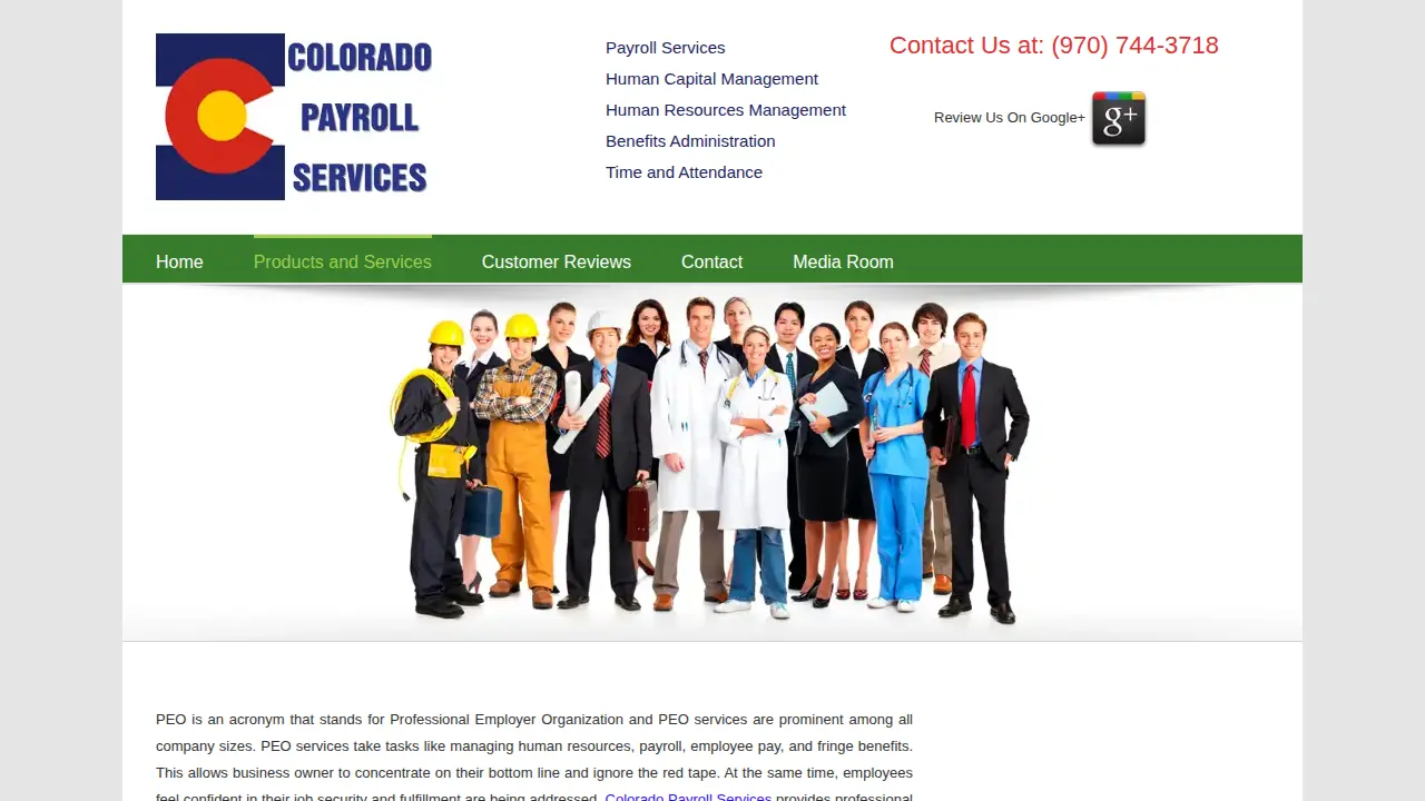 Colorado Payroll Services page