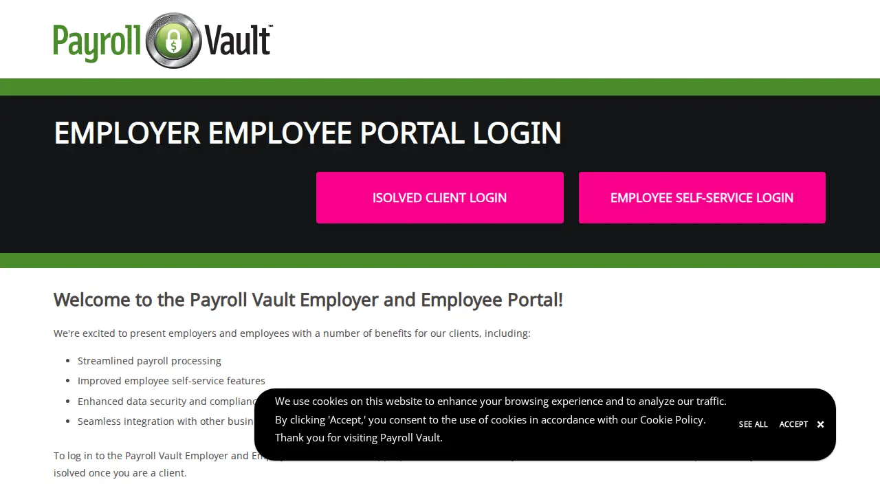 Payroll Vault Argyle, Texas page