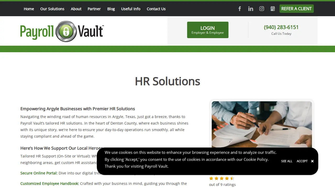 Payroll Vault Argyle, Texas page