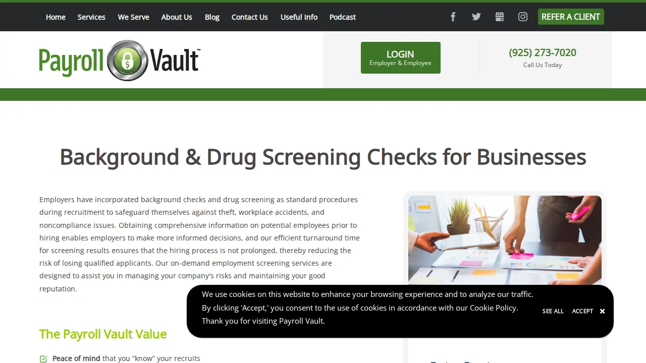 Payroll Vault Pleasanton, California page