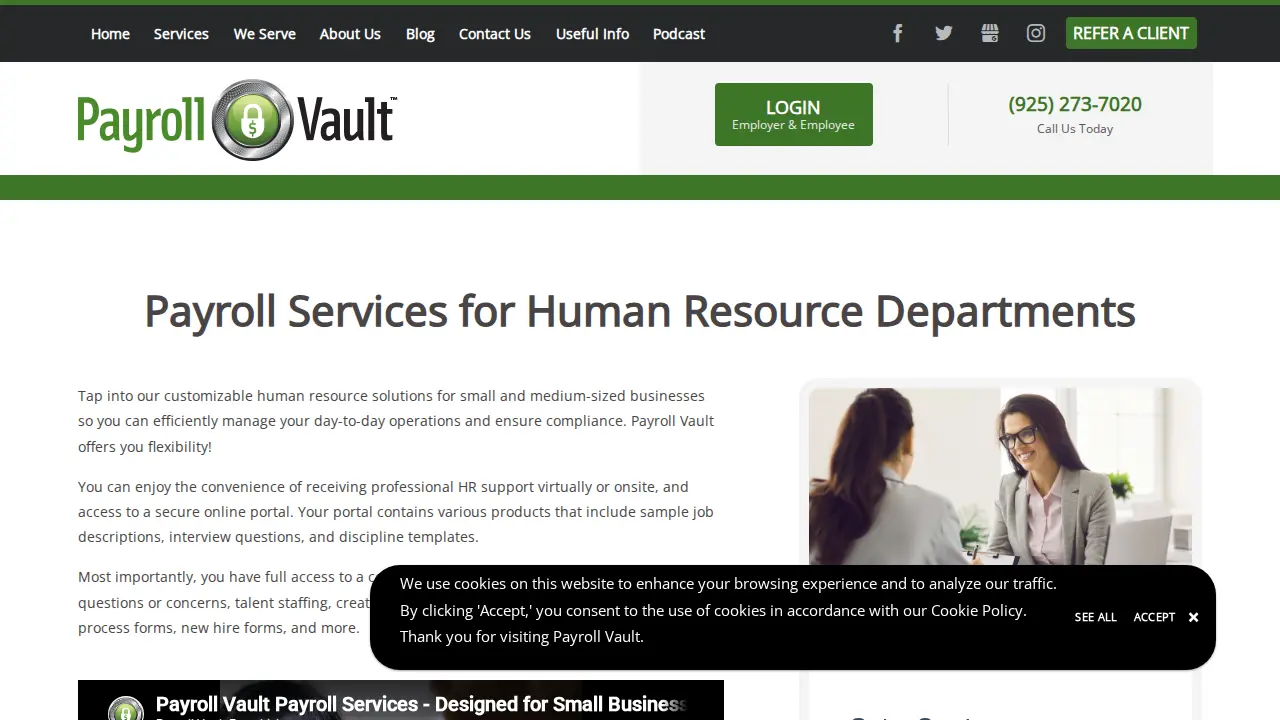Payroll Vault Pleasanton, California page