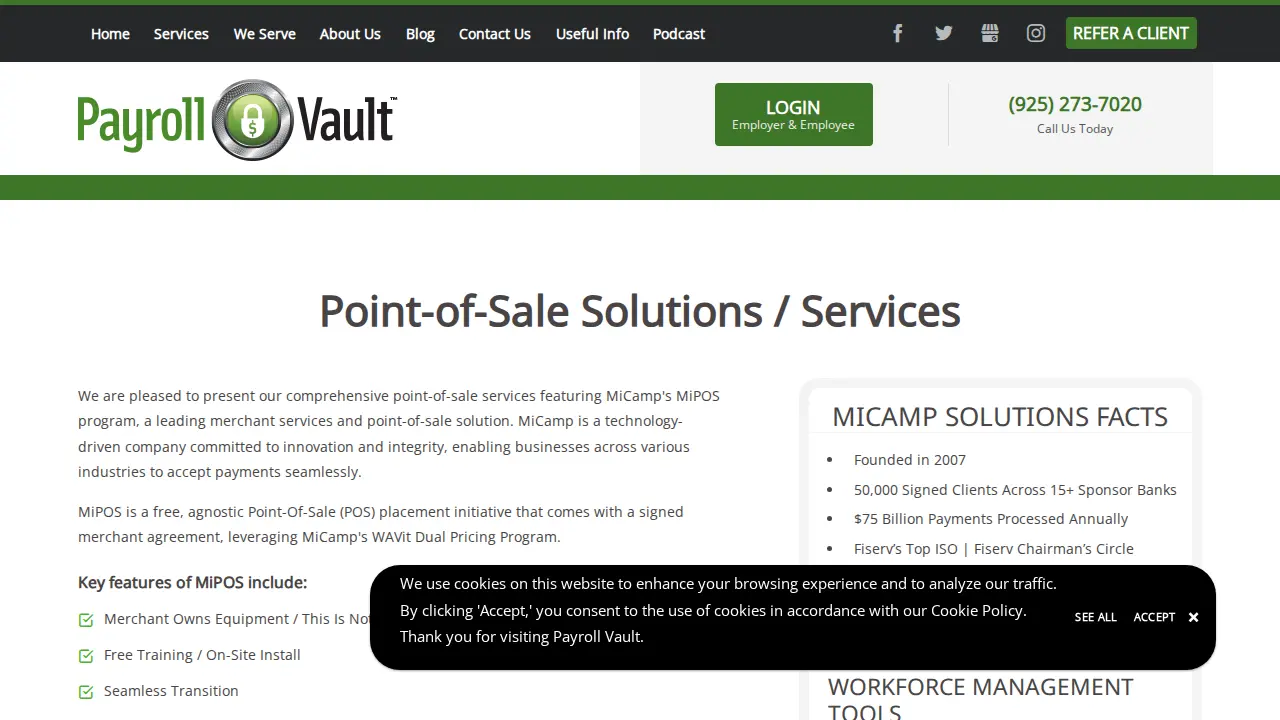 Payroll Vault Pleasanton, California page