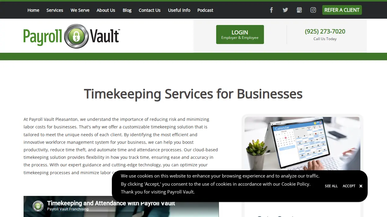 Payroll Vault Pleasanton, California page