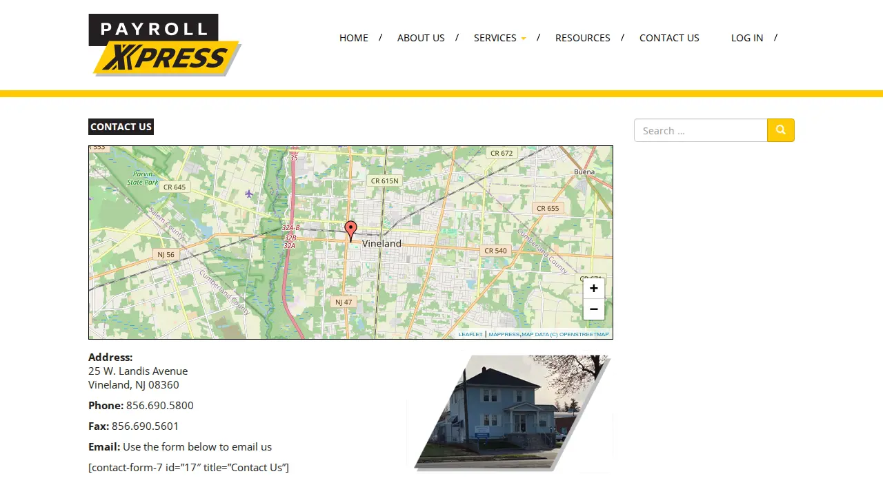 Payroll Xpress page