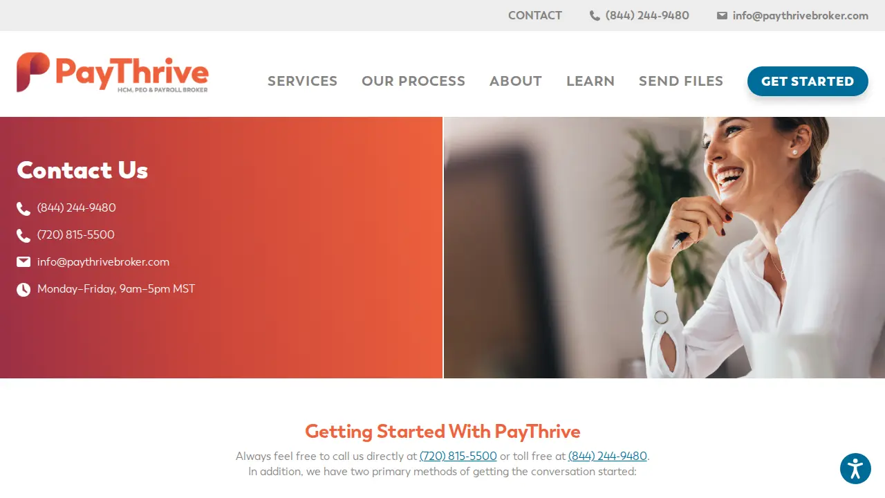 PayThrive page