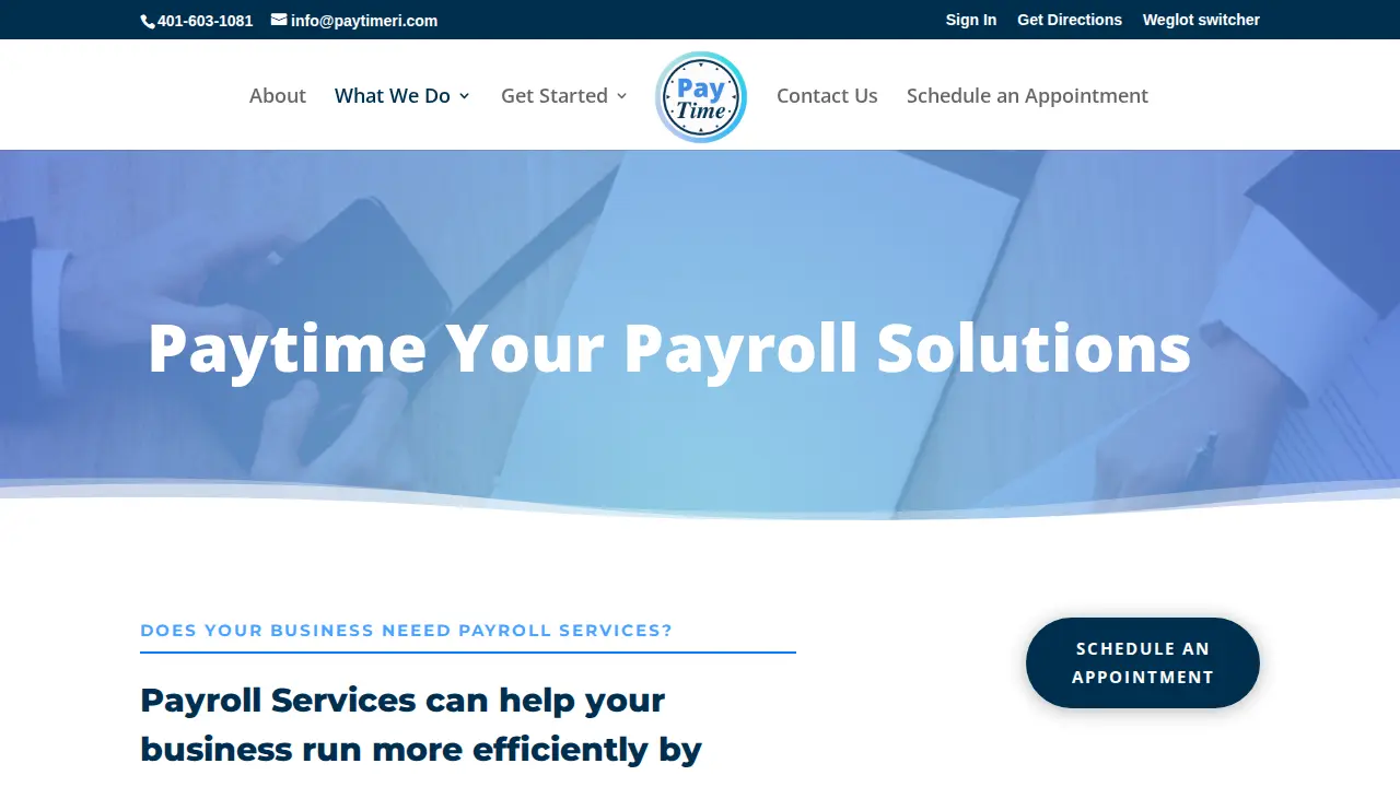 Paytime RI page