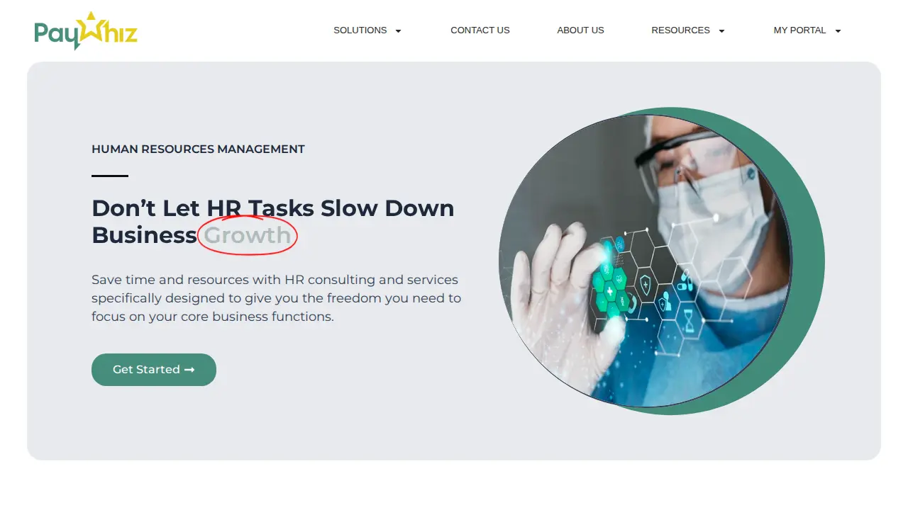 PayWhiz page