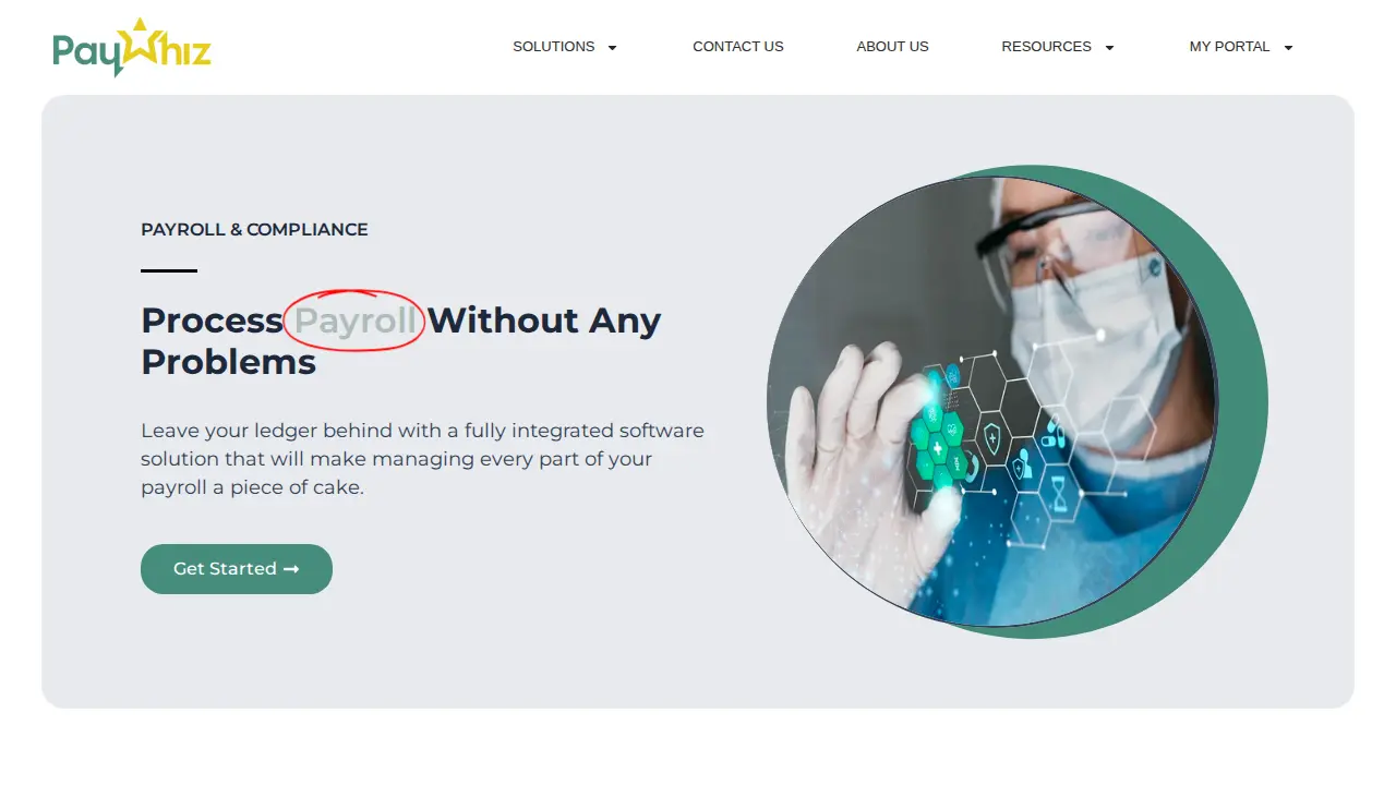 PayWhiz page