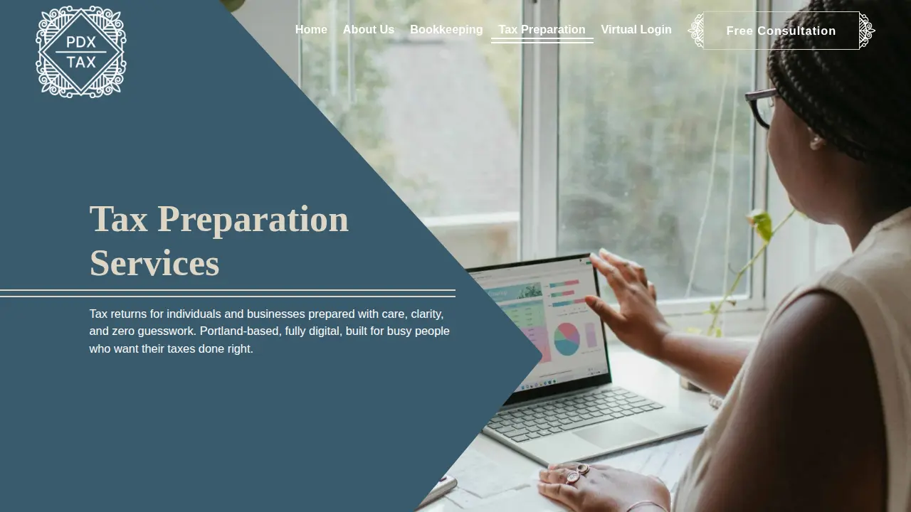 PDX Bookkeeping & Tax LLC page