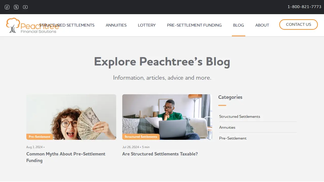Peachtree Financial Solutions page