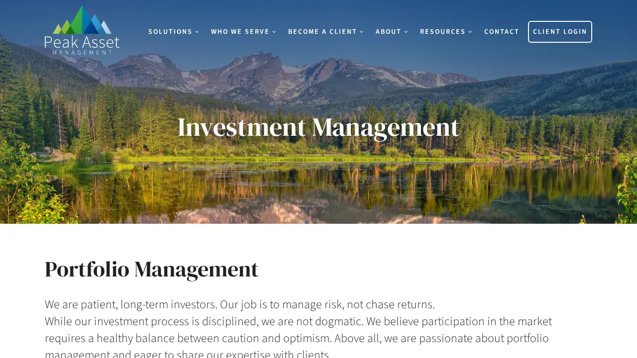Peak Asset Management LLC page