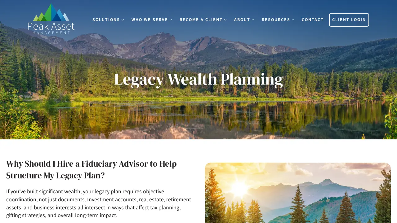 Peak Asset Management LLC page