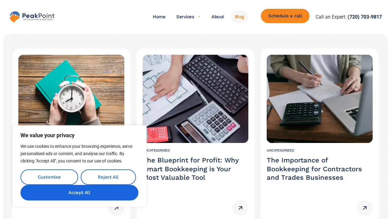 PeakPoint Accounting & Advisory page