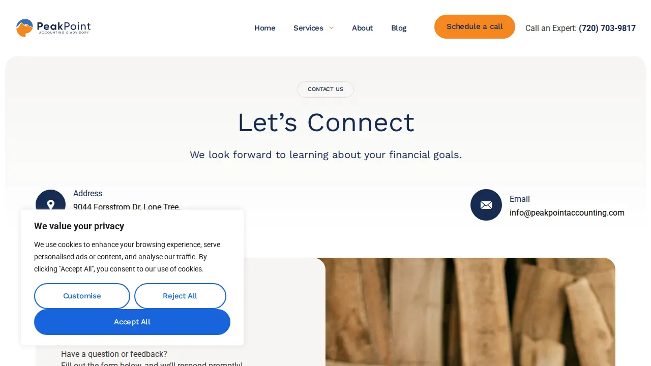 PeakPoint Accounting & Advisory page