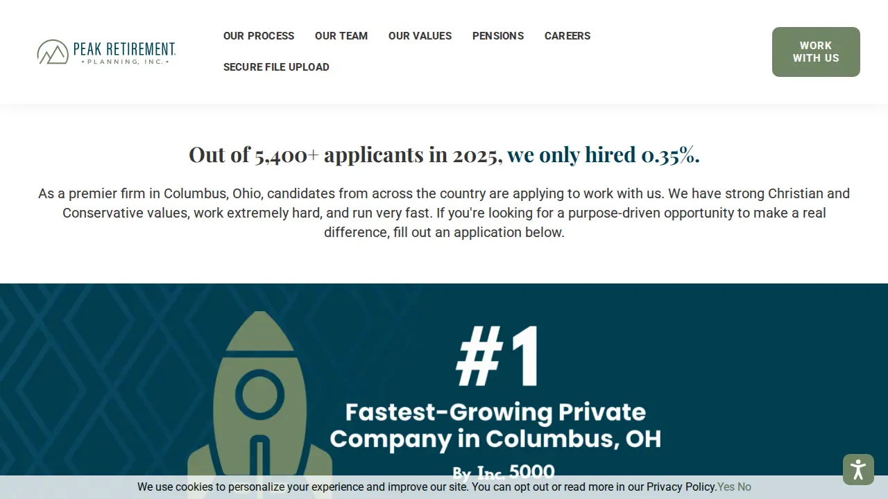 Peak Retirement Planning, Inc. page