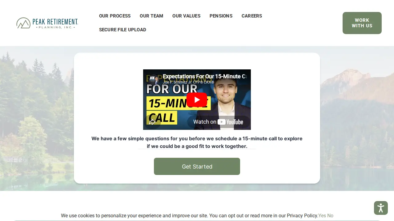 Peak Retirement Planning, Inc. page