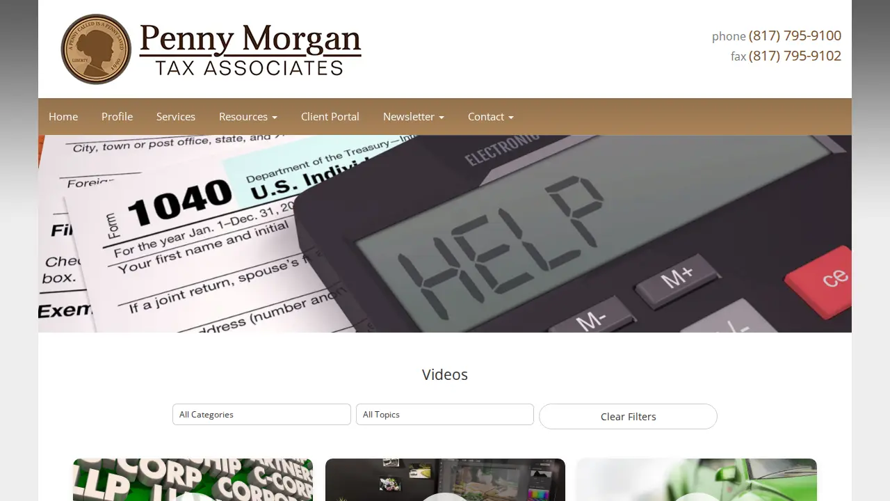 Penny Morgan Tax Associates page