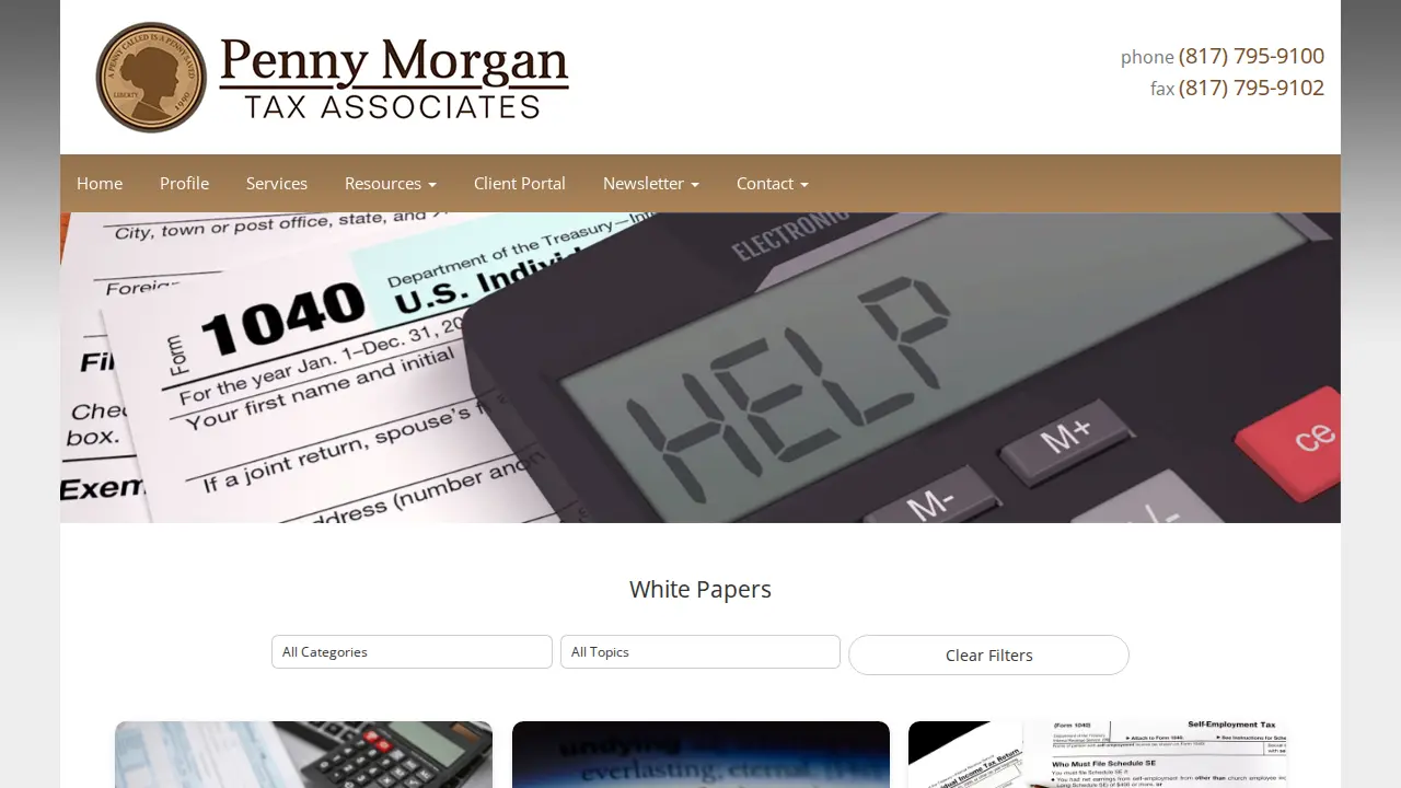 Penny Morgan Tax Associates page