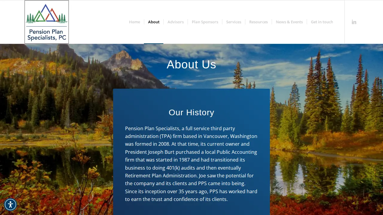 Pension Plan Specialists, PC page