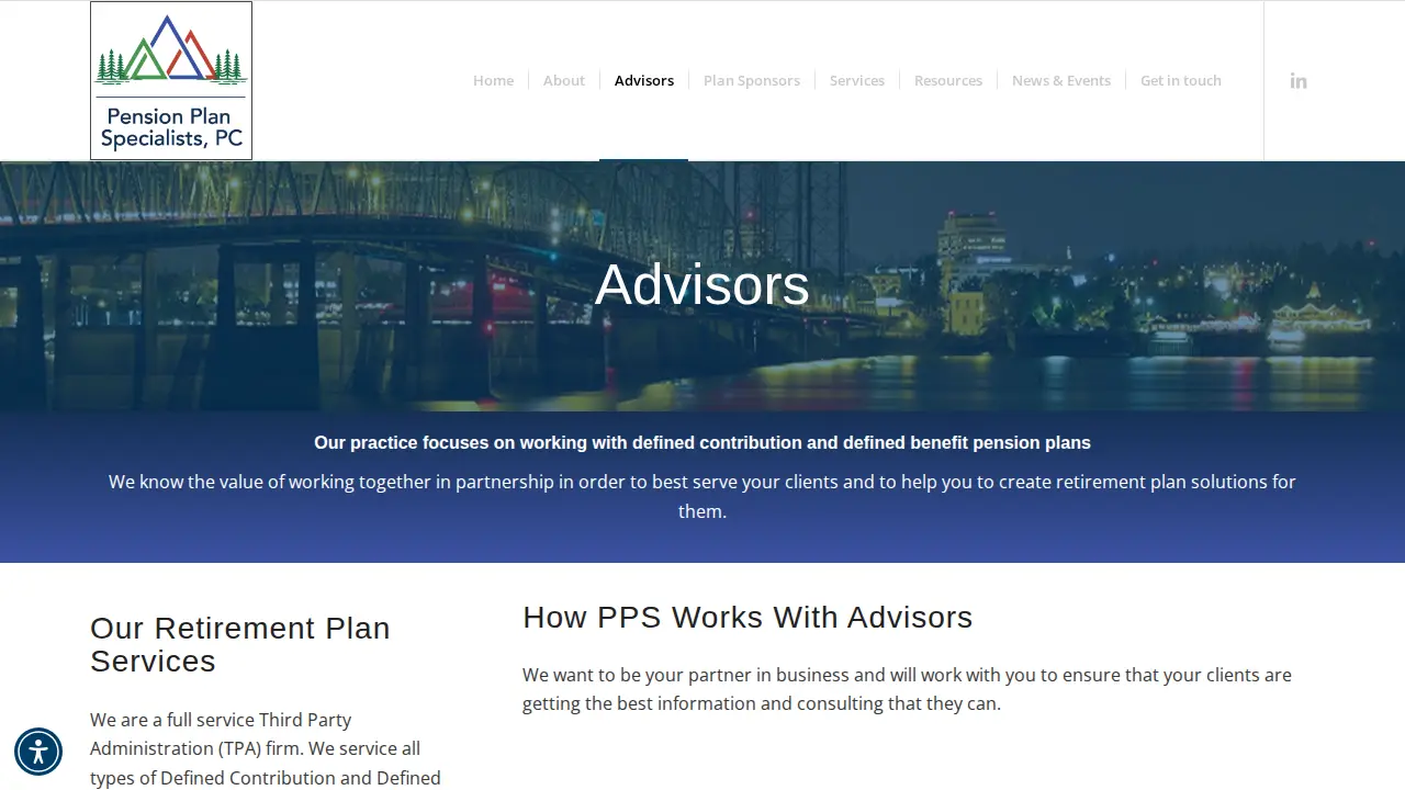 Pension Plan Specialists, PC page
