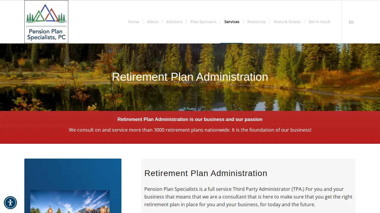 Pension Plan Specialists, PC page