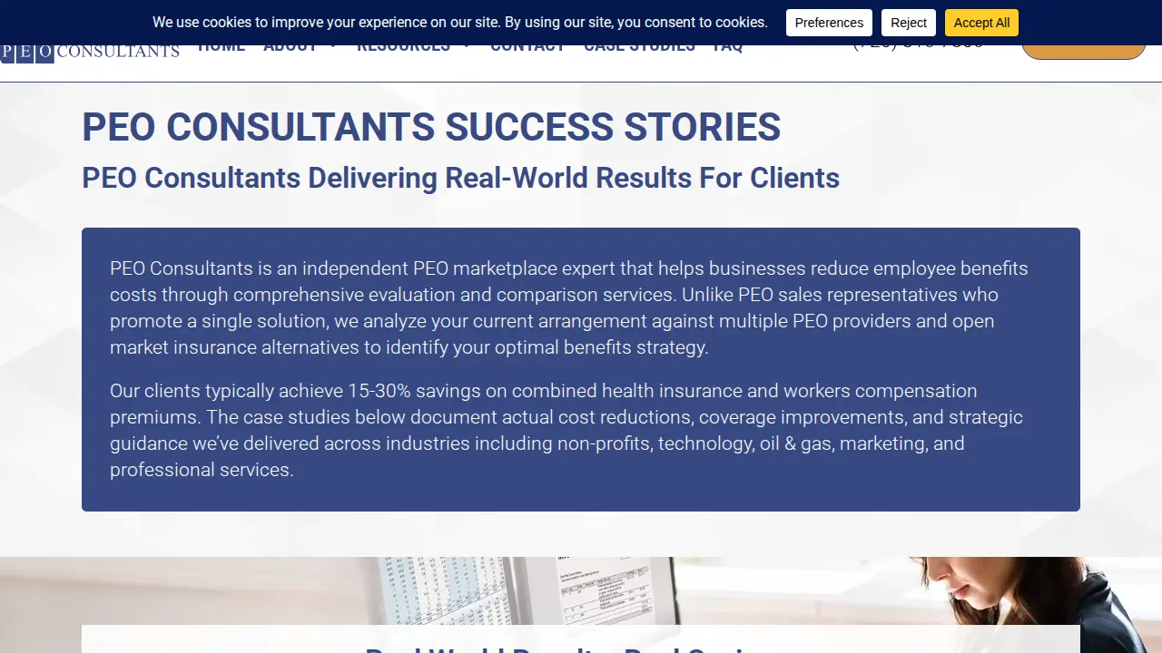 PEO Consultants page