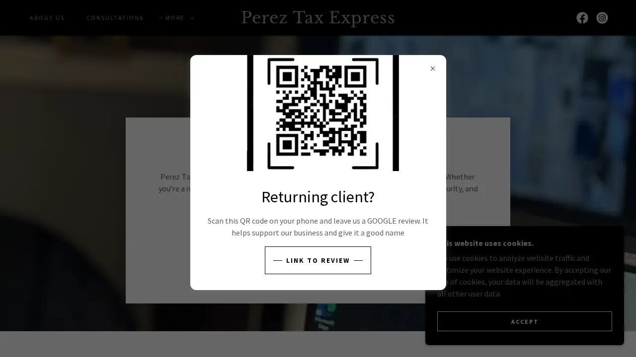Perez Tax Express page