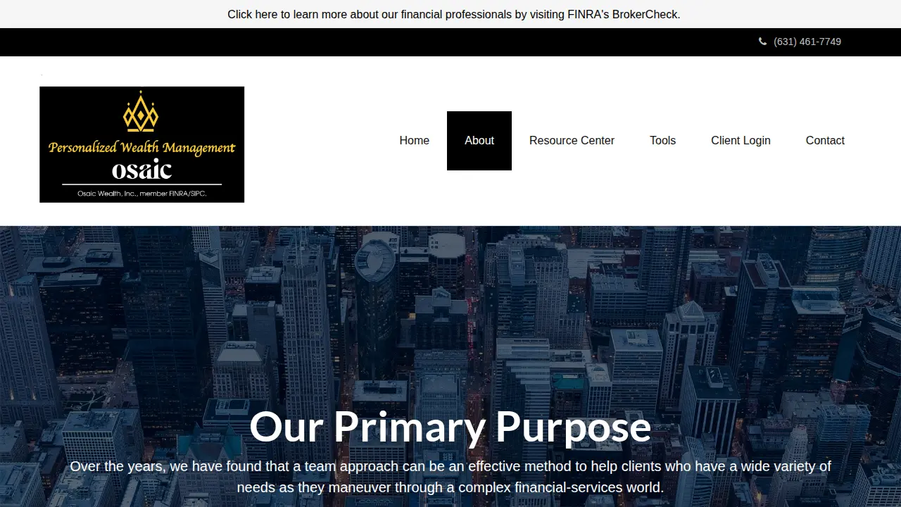 Personalized Wealth Management page