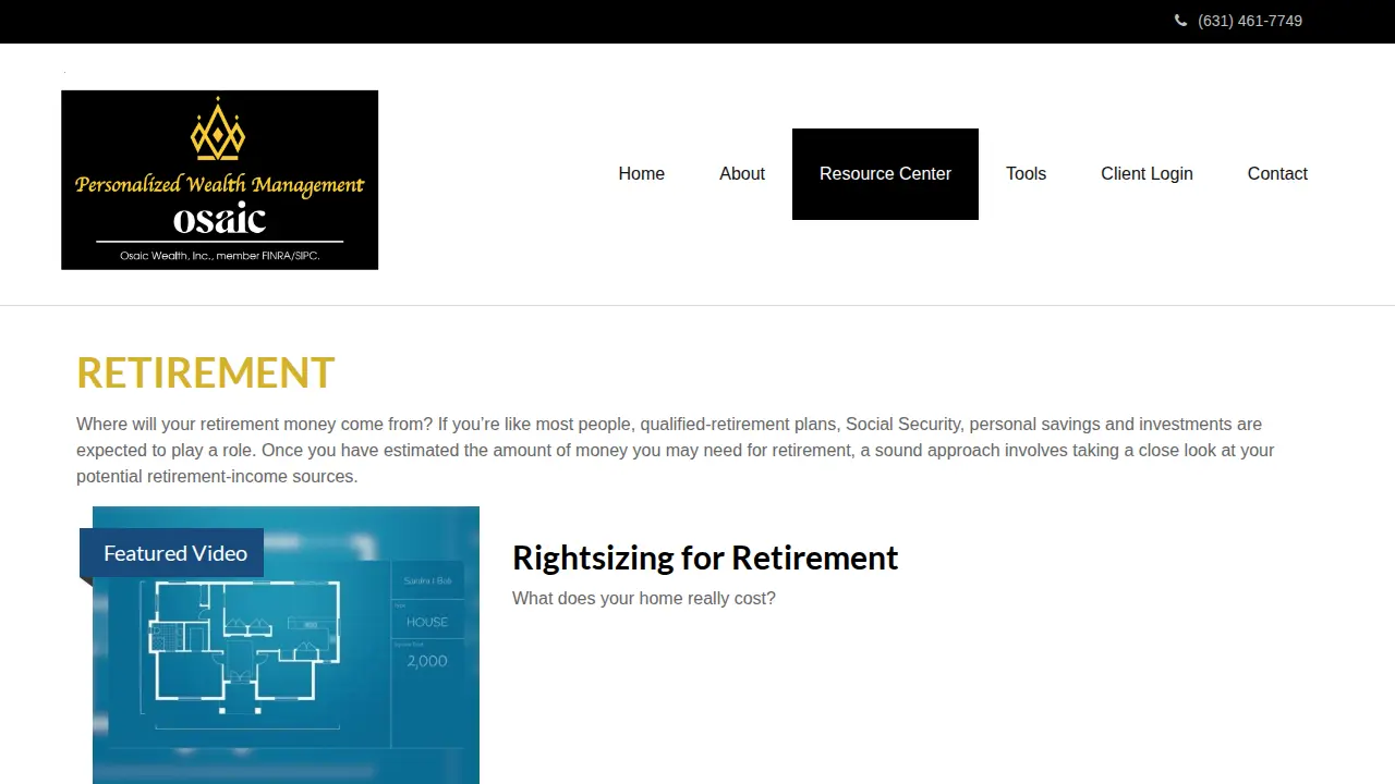 Personalized Wealth Management page