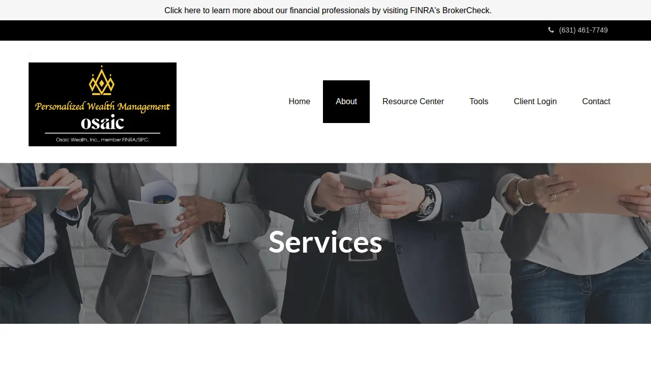 Personalized Wealth Management page