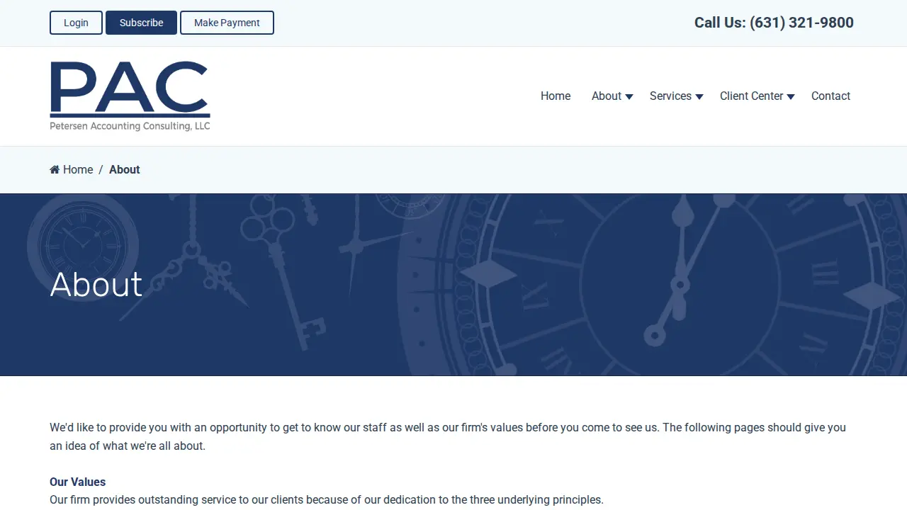 Petersen Accounting Consulting, LLC page