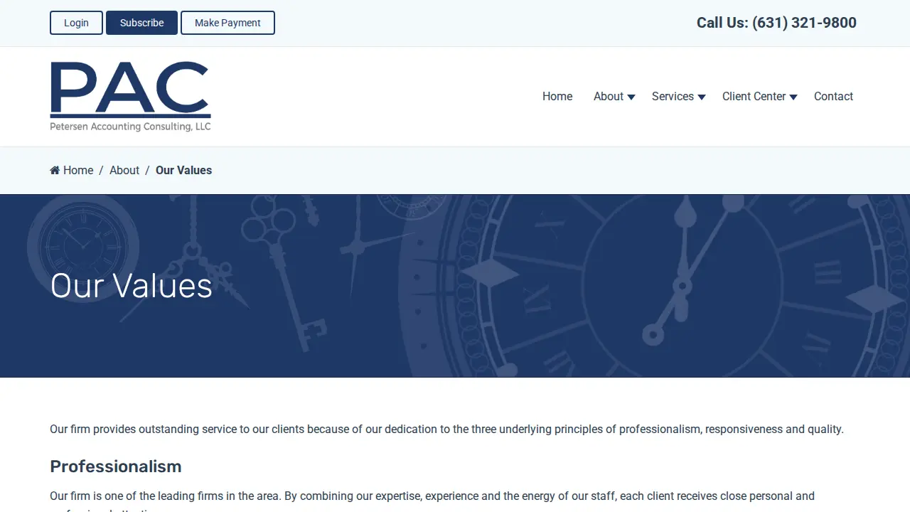 Petersen Accounting Consulting, LLC page