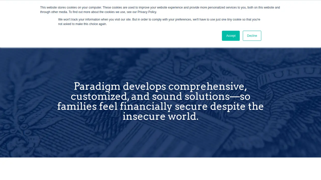 Paradigm Financial Group, Inc. page