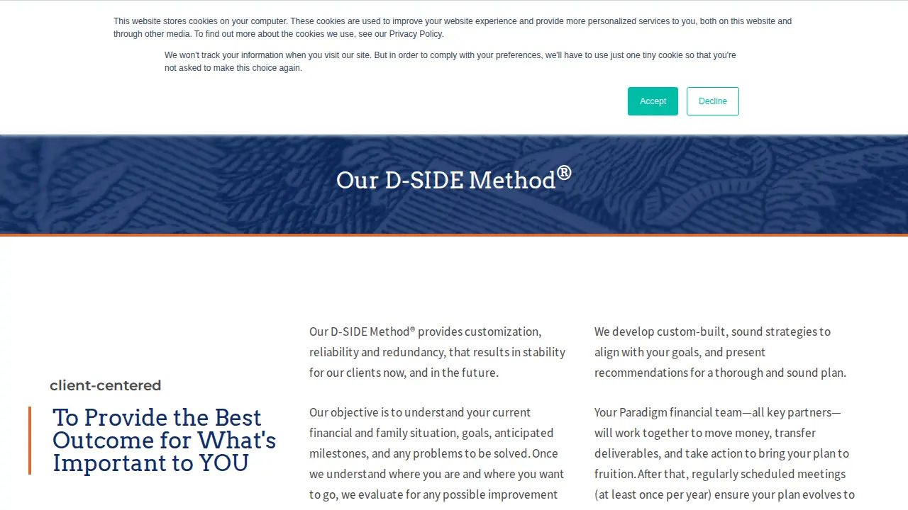 Paradigm Financial Group, Inc. page