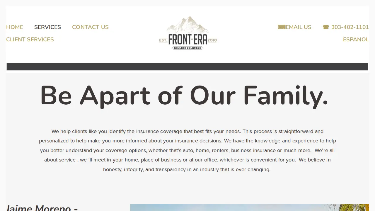Frontera page