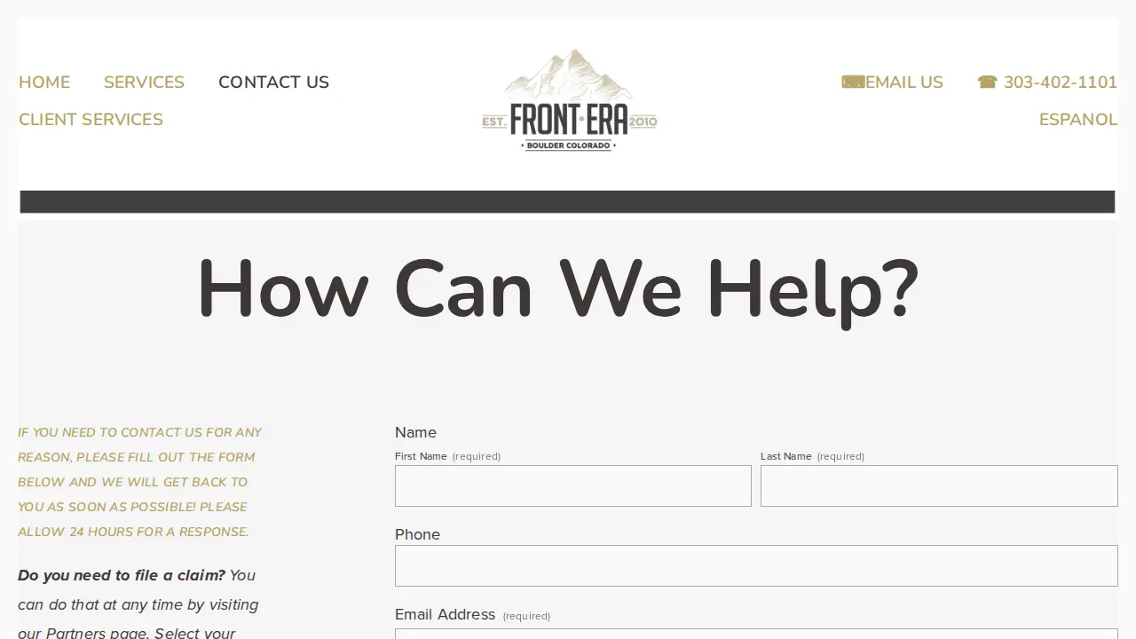 Frontera page