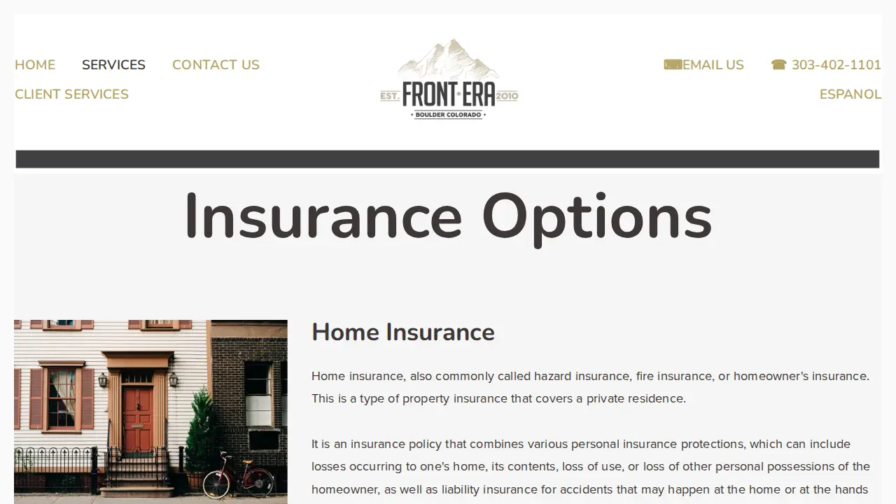 Frontera page