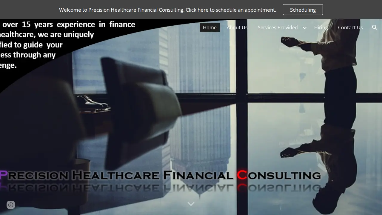 Precision Healthcare Financial Consulting LLC page