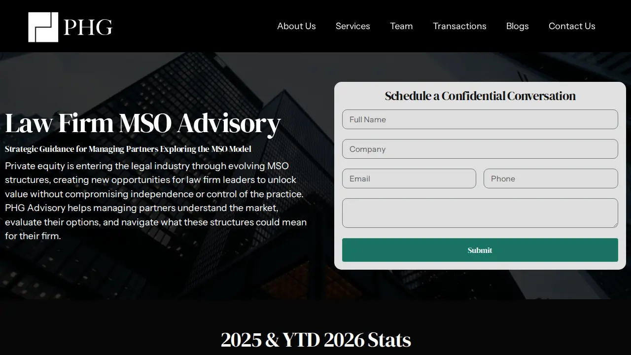 PHG Advisory page