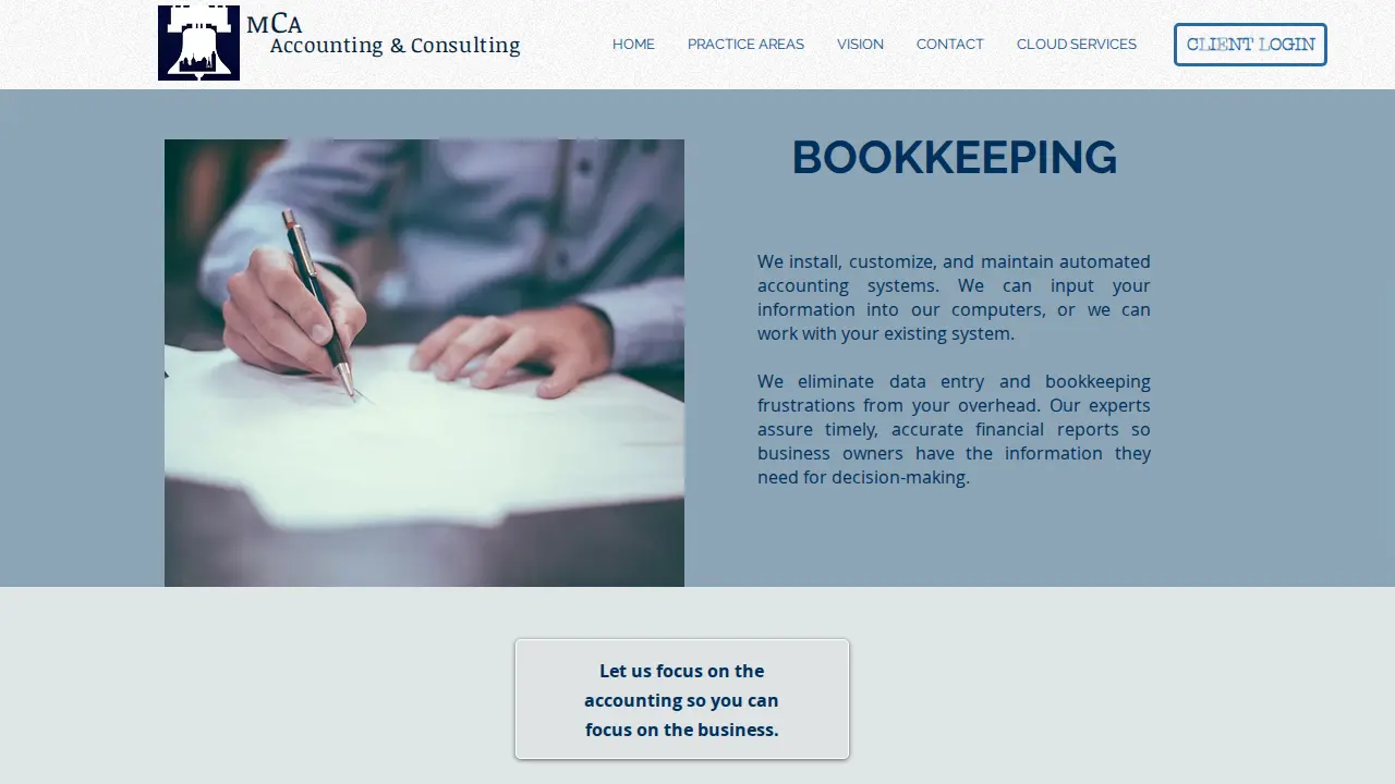MCA Accounting & Consulting page