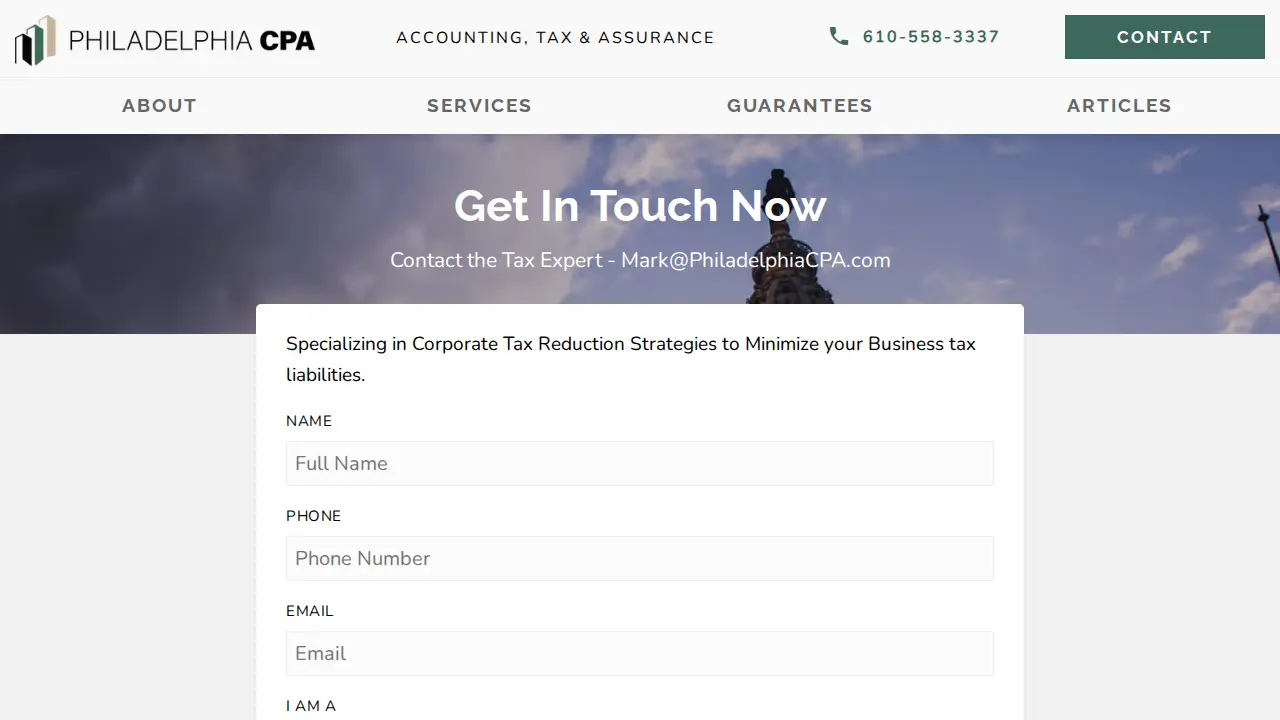 Philadelphia CPA page
