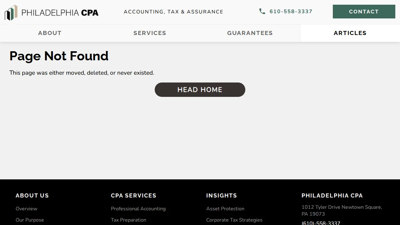 Philadelphia CPA page