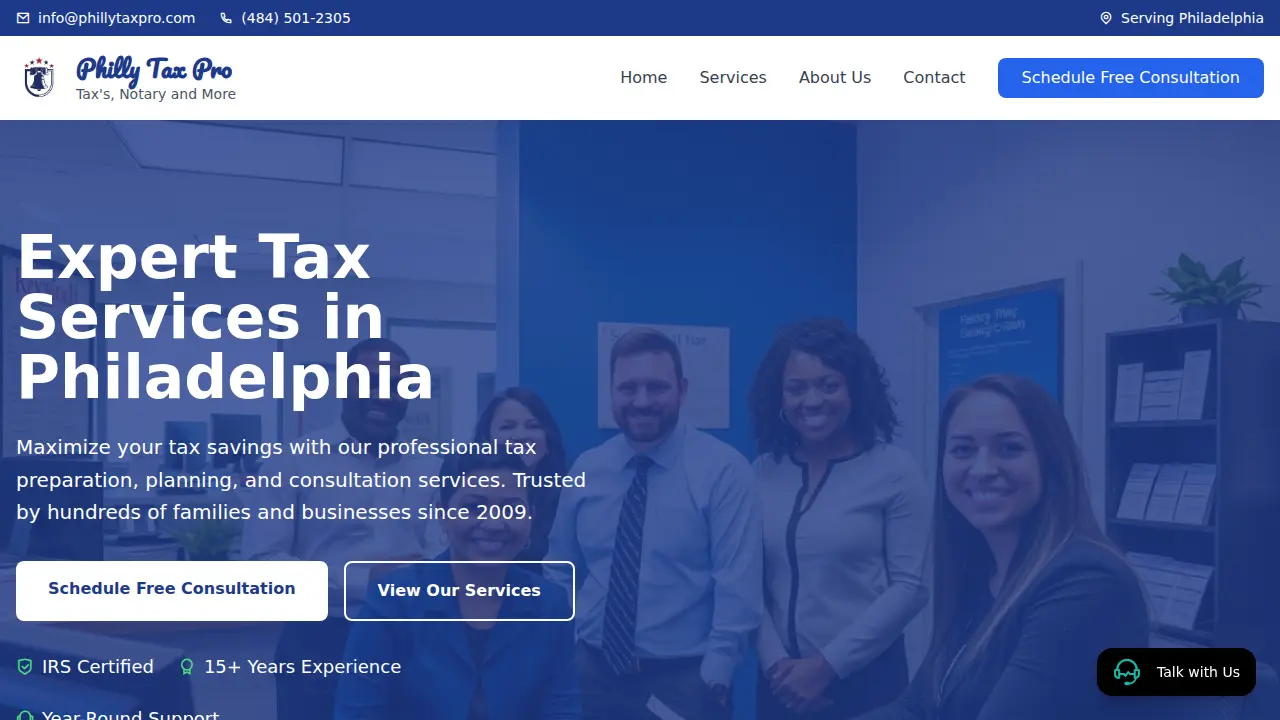 Philly Tax Pro website