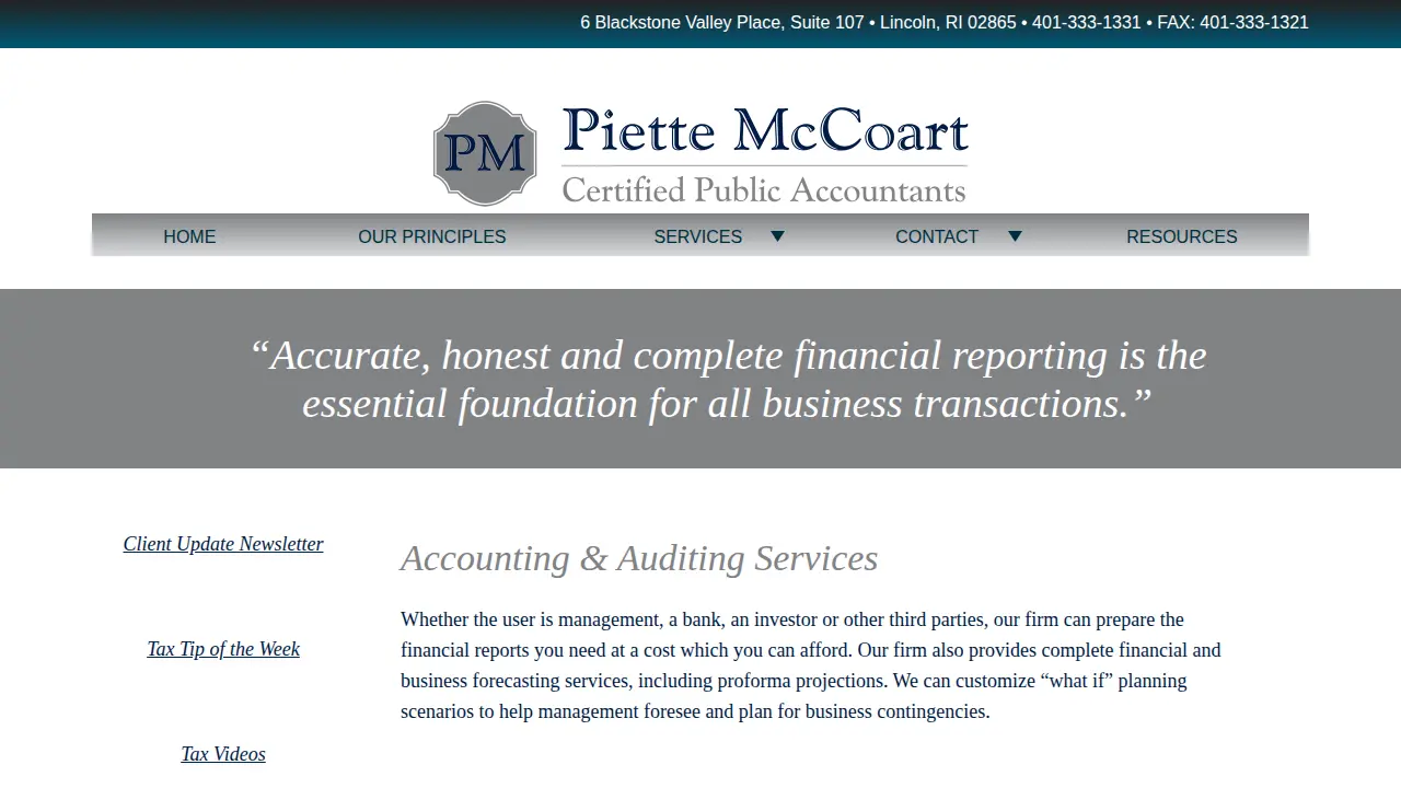 Piette McCoart CPAs LLC page