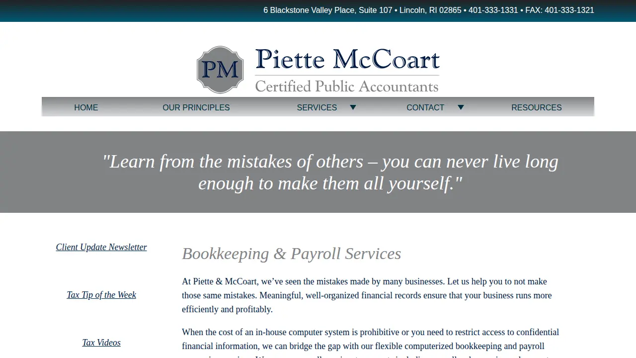 Piette McCoart CPAs LLC page