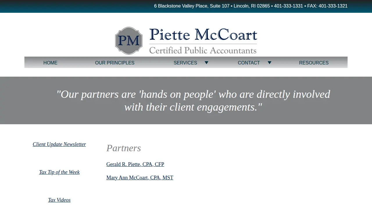Piette McCoart CPAs LLC page