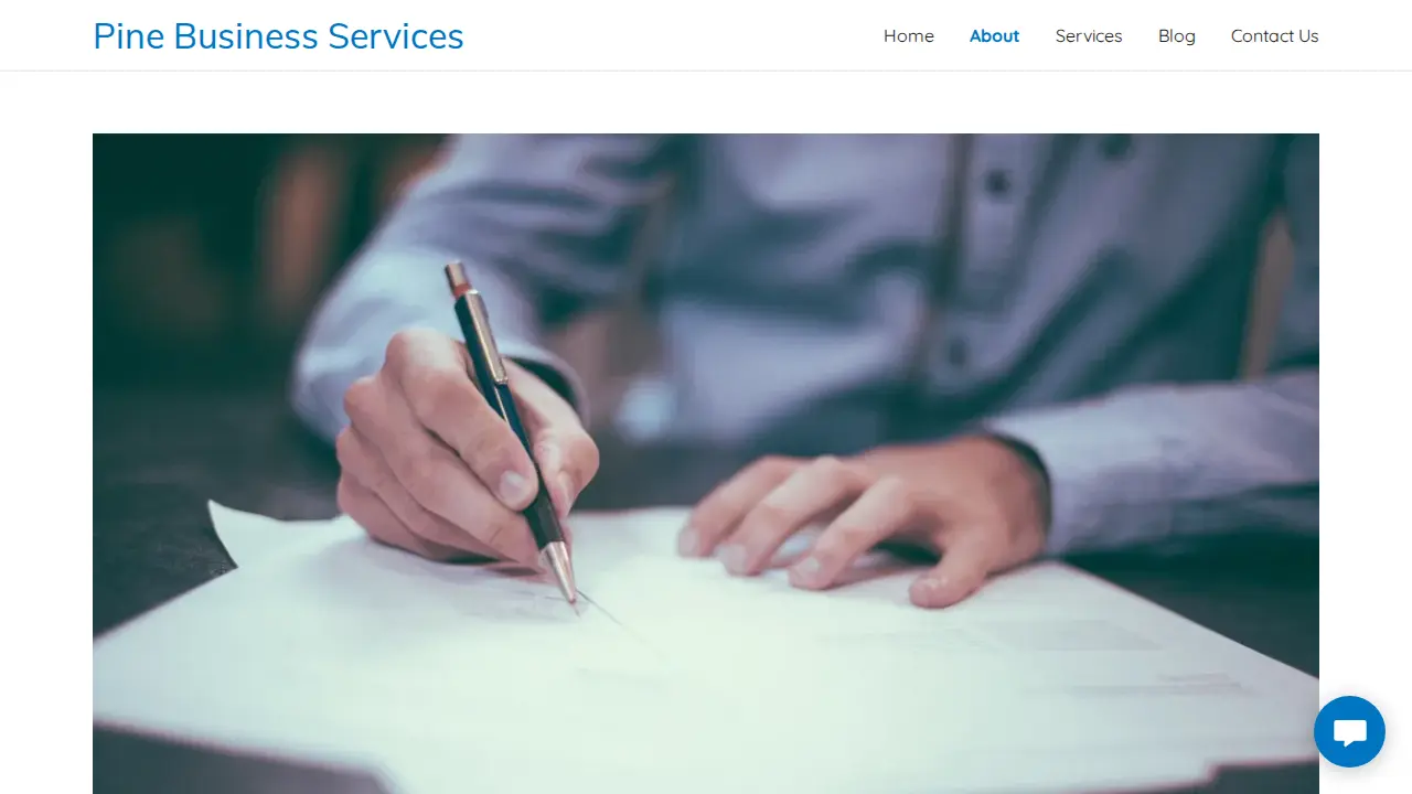 Pine Business Services page