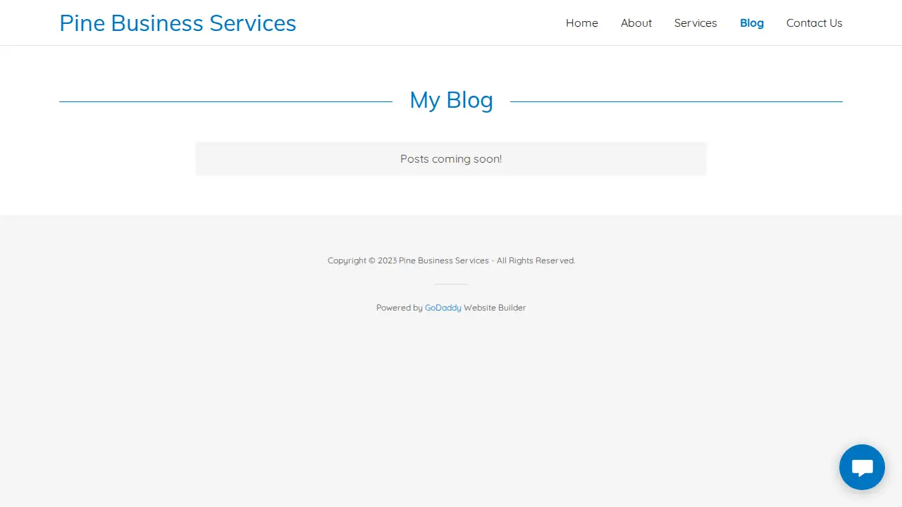 Pine Business Services page
