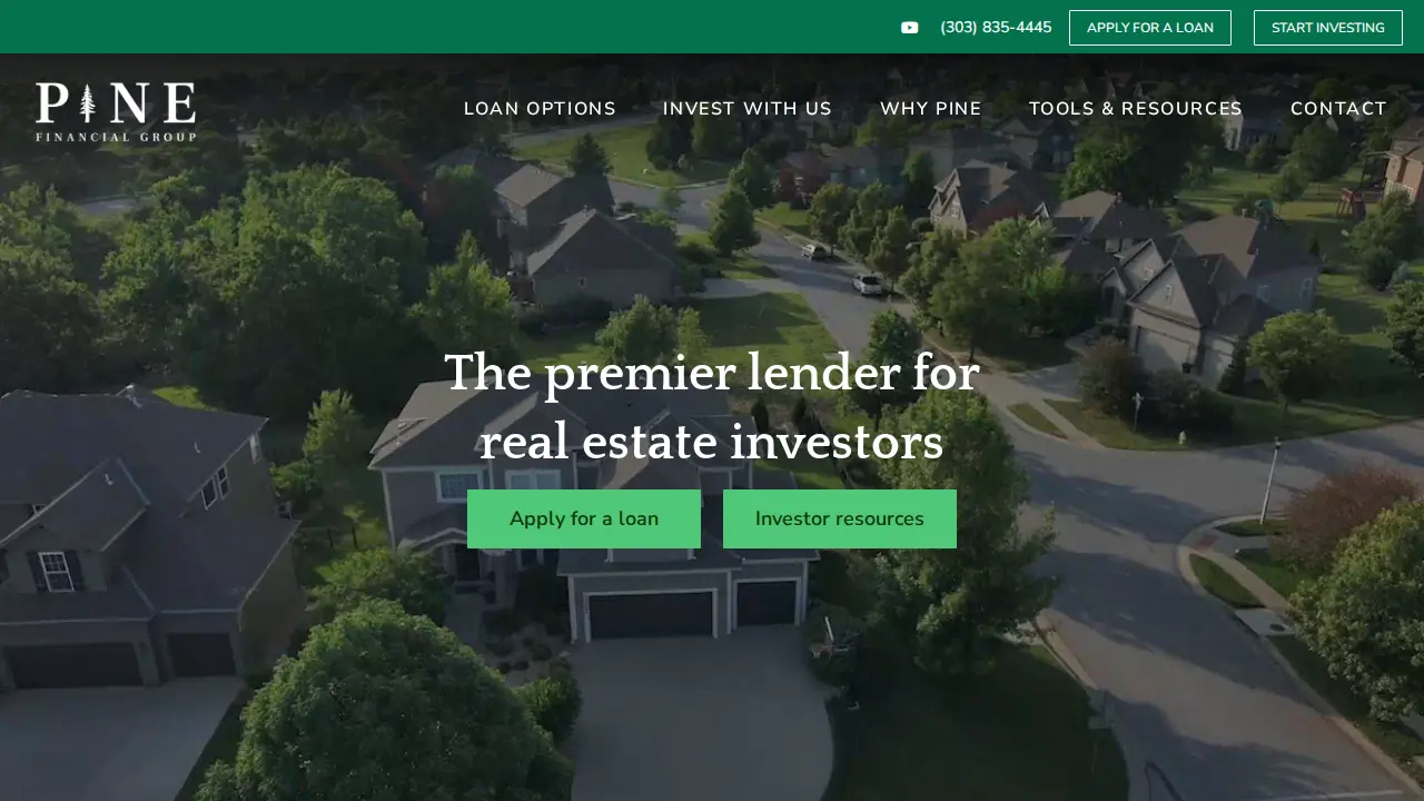 Pine Financial Group page